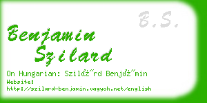 benjamin szilard business card